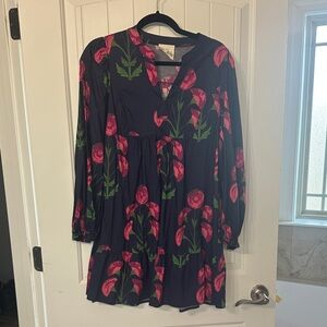 Umgee Navy and Pink Floral Dress